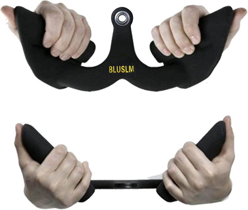 BLUSLM LAT Pull Down Bar for Cable Machine, LAT Pulldown Attachments T Bar V Bar Cable Attachment, Back Tricep Bar Strength Training Handle - Image 3